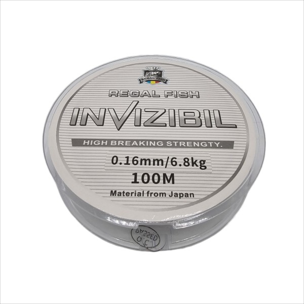 Fir monofilament pentru pescuit, Regal Fish, lungime 100 m, diametru 0.16 mm, 6.80 kg, culoare transparent